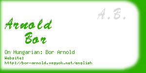 arnold bor business card